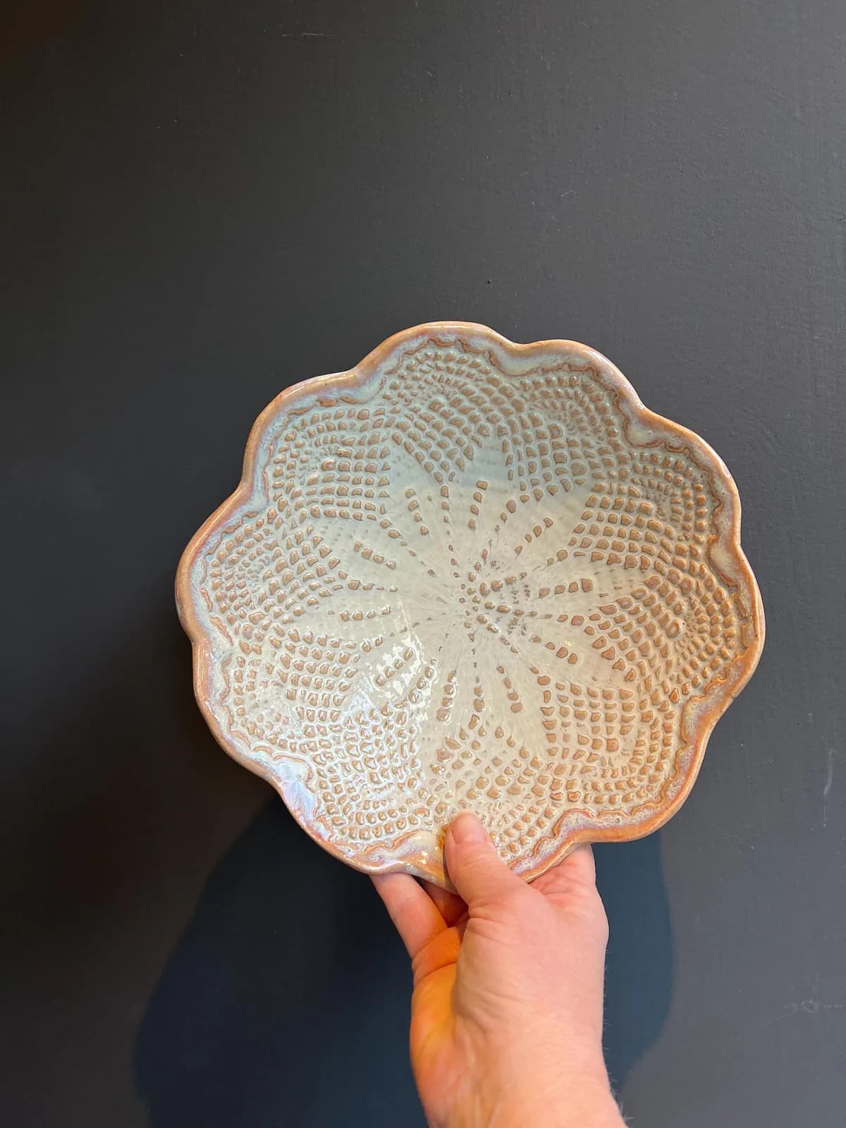 Kantschaal — Cream Terracotta