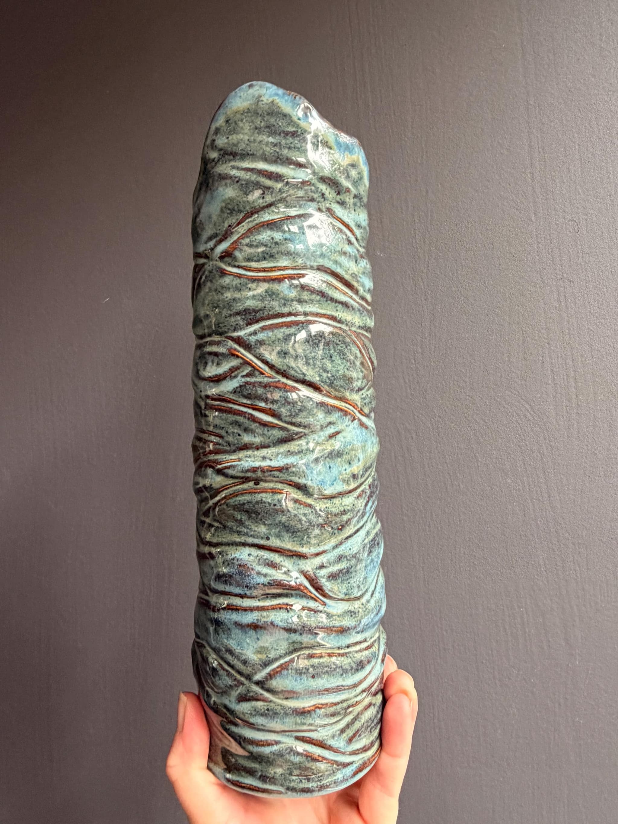 Tulpenvaas — Green Blue Lines, foto 3