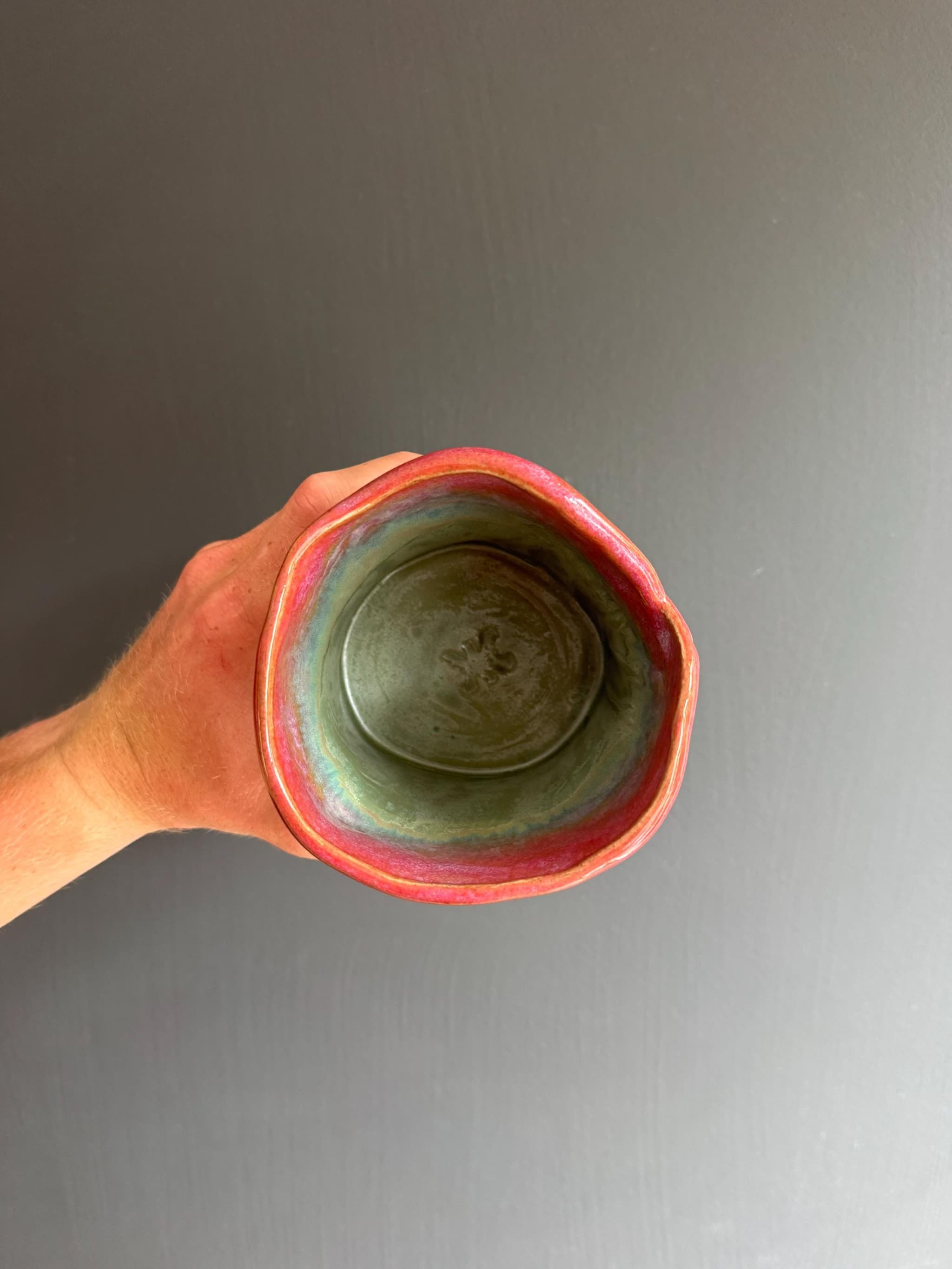 Bohemian Sunset Sculpted Vase, Fern Landscape Ceramic, Handmade Pottery — foto 5