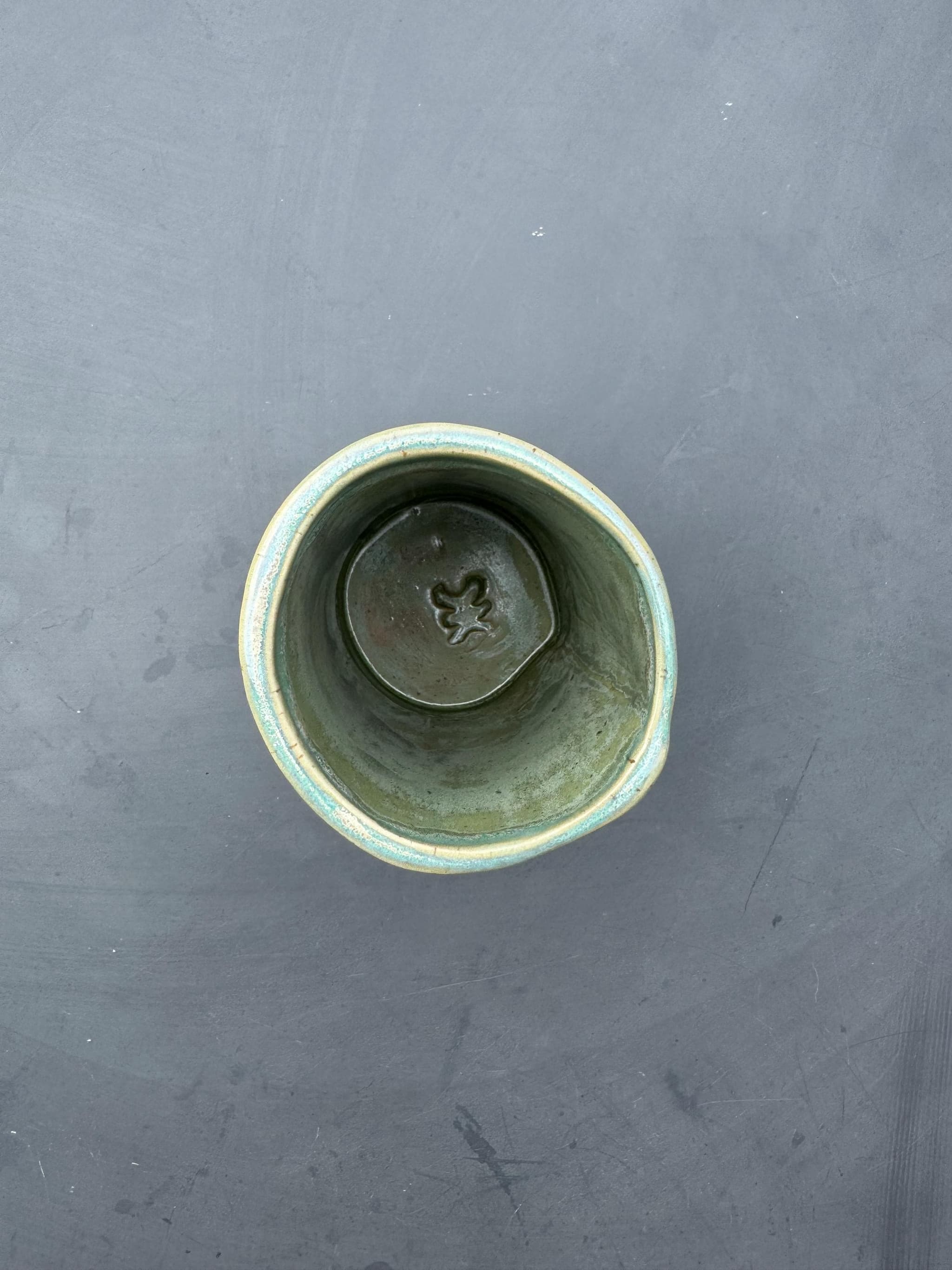 Sea Grass Matcha Cup, Coastal Ceramic Tumbler, Handmade Coffee Mug — foto 6