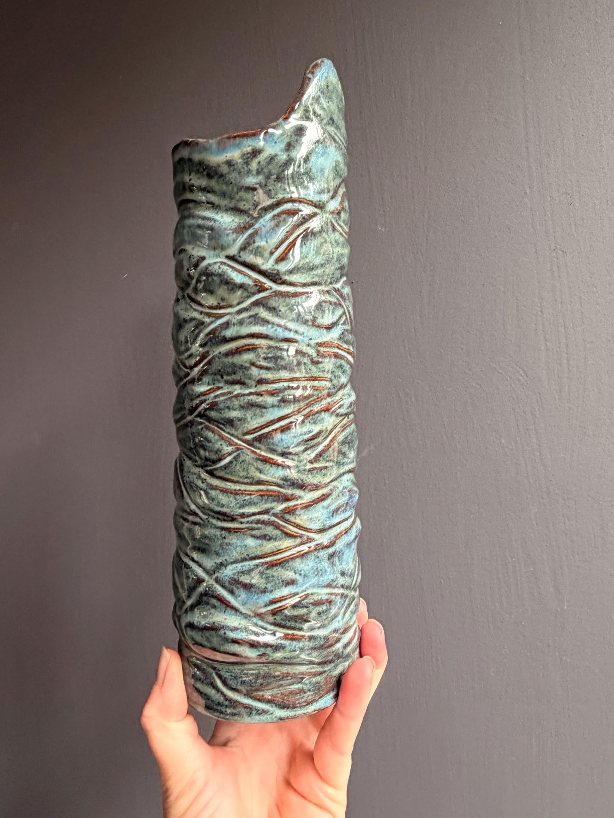 Tulpenvaas — Green Blue Lines, foto 5