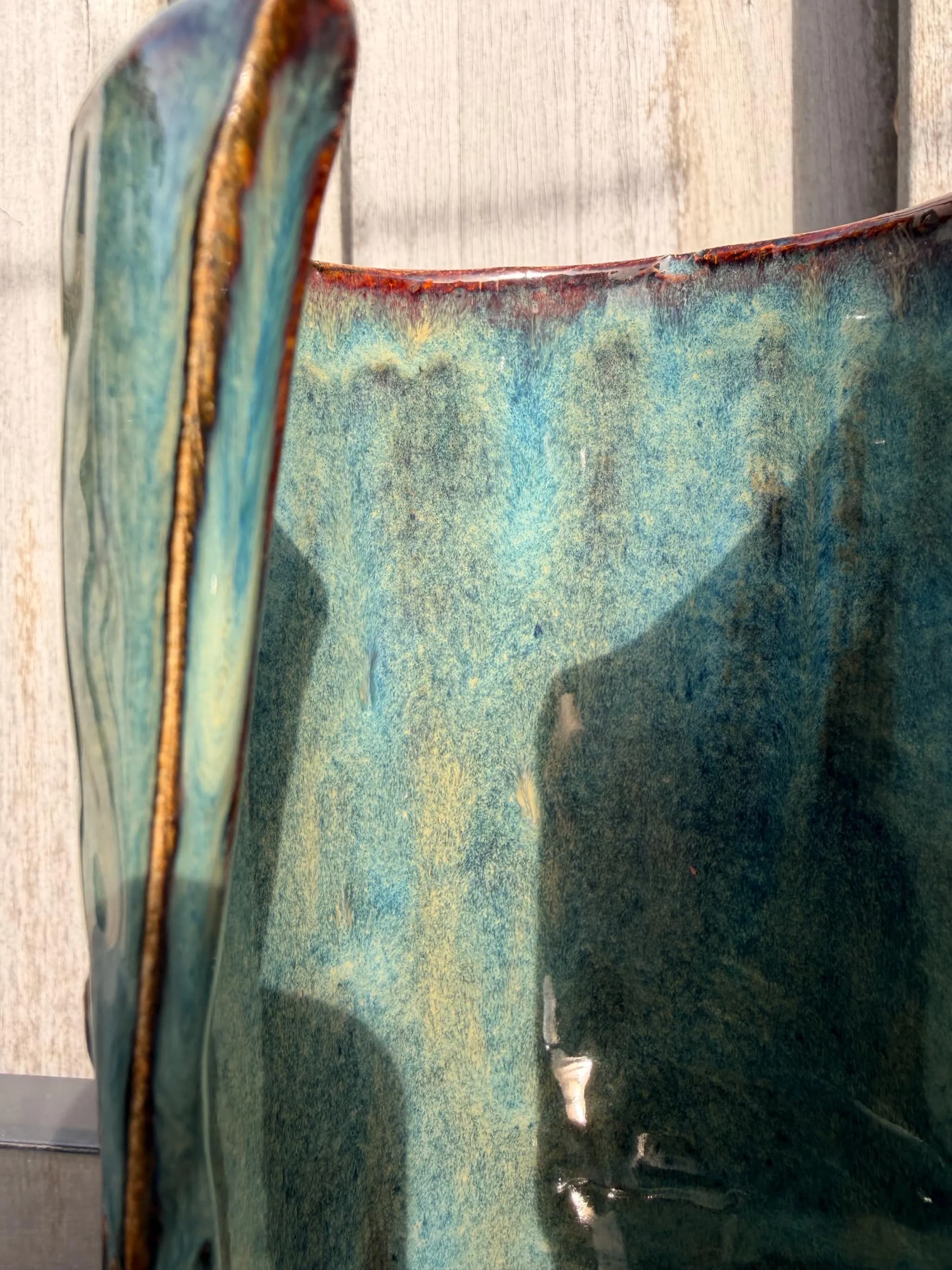 Wijnfleshouder — Teal Lace, foto 6