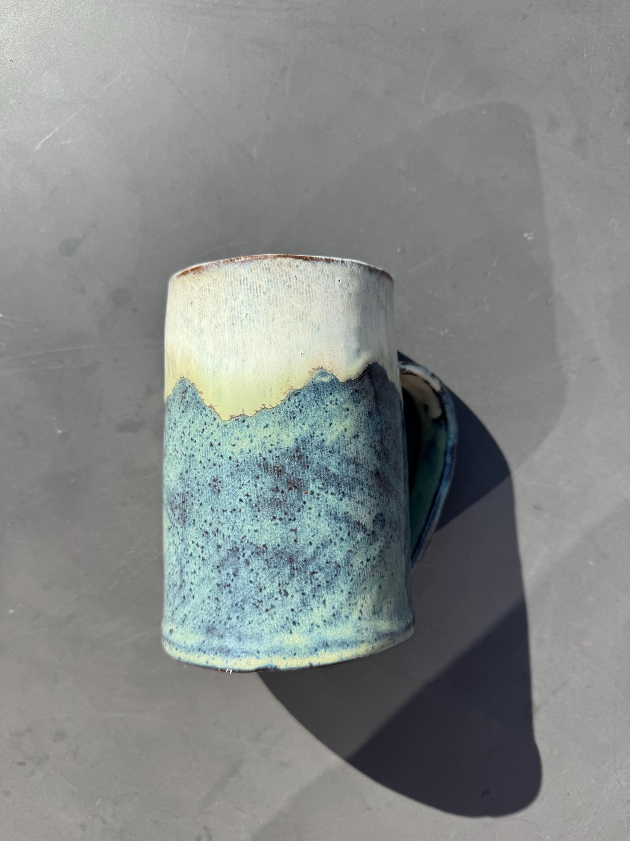 Starry Night Tall Coffee Mug, Blue Ceramic Cup, Handmade Dutch Pottery — foto 6