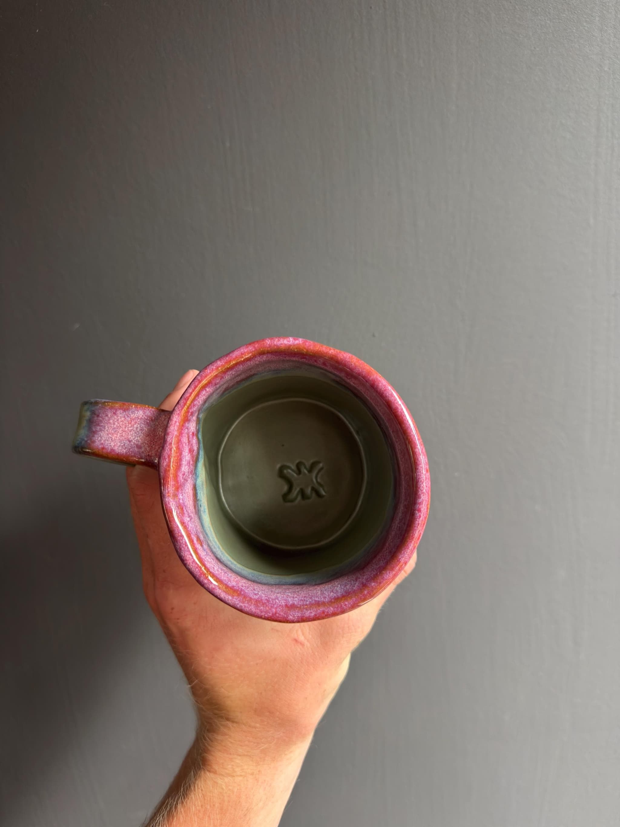 Rose Meadow Coffee Mug, Pink Cottage Ceramic Cup, Handmade Dutch Pottery — foto 6
