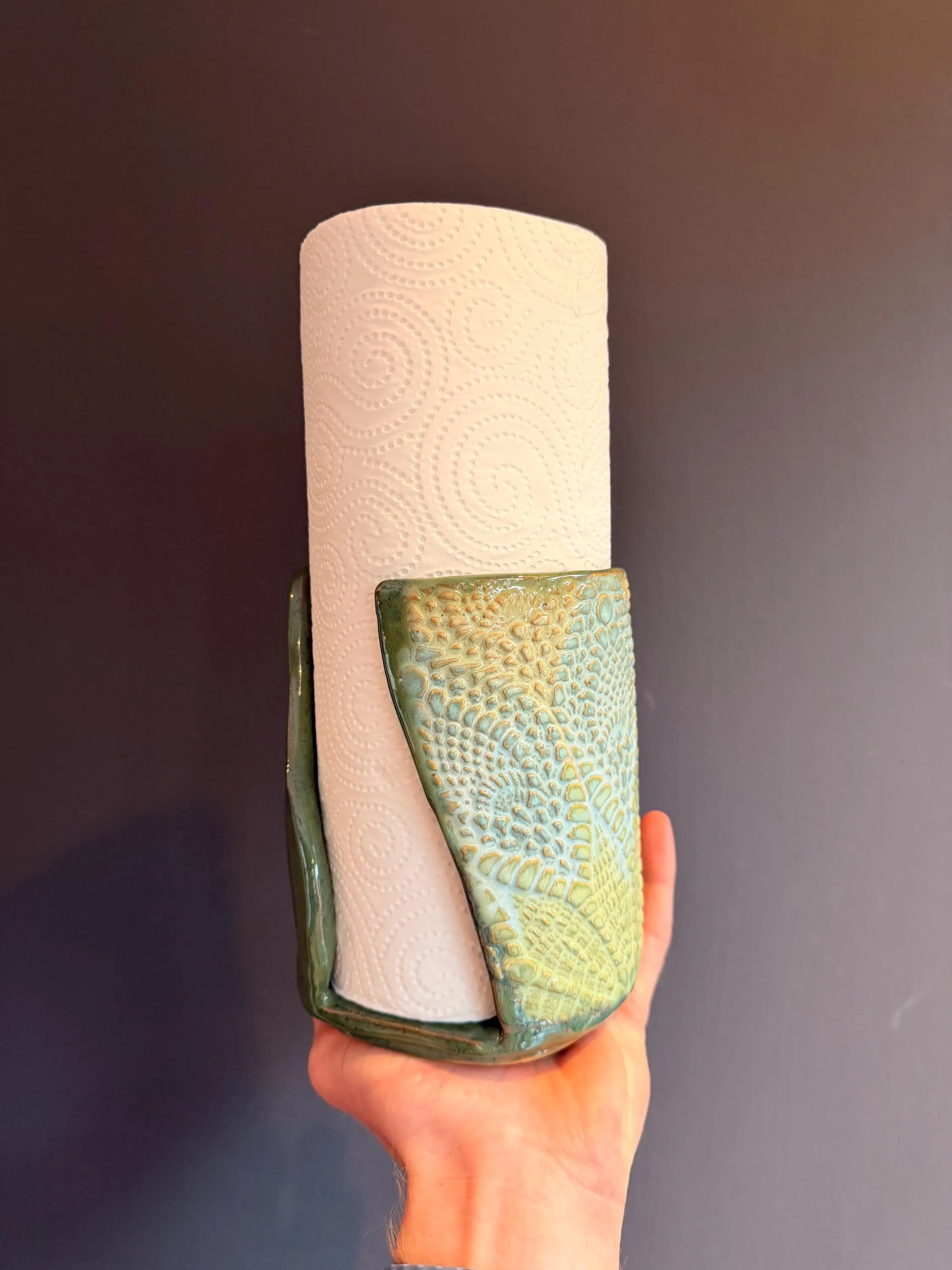 Keukenrolhouder — Green Lace, photo 2