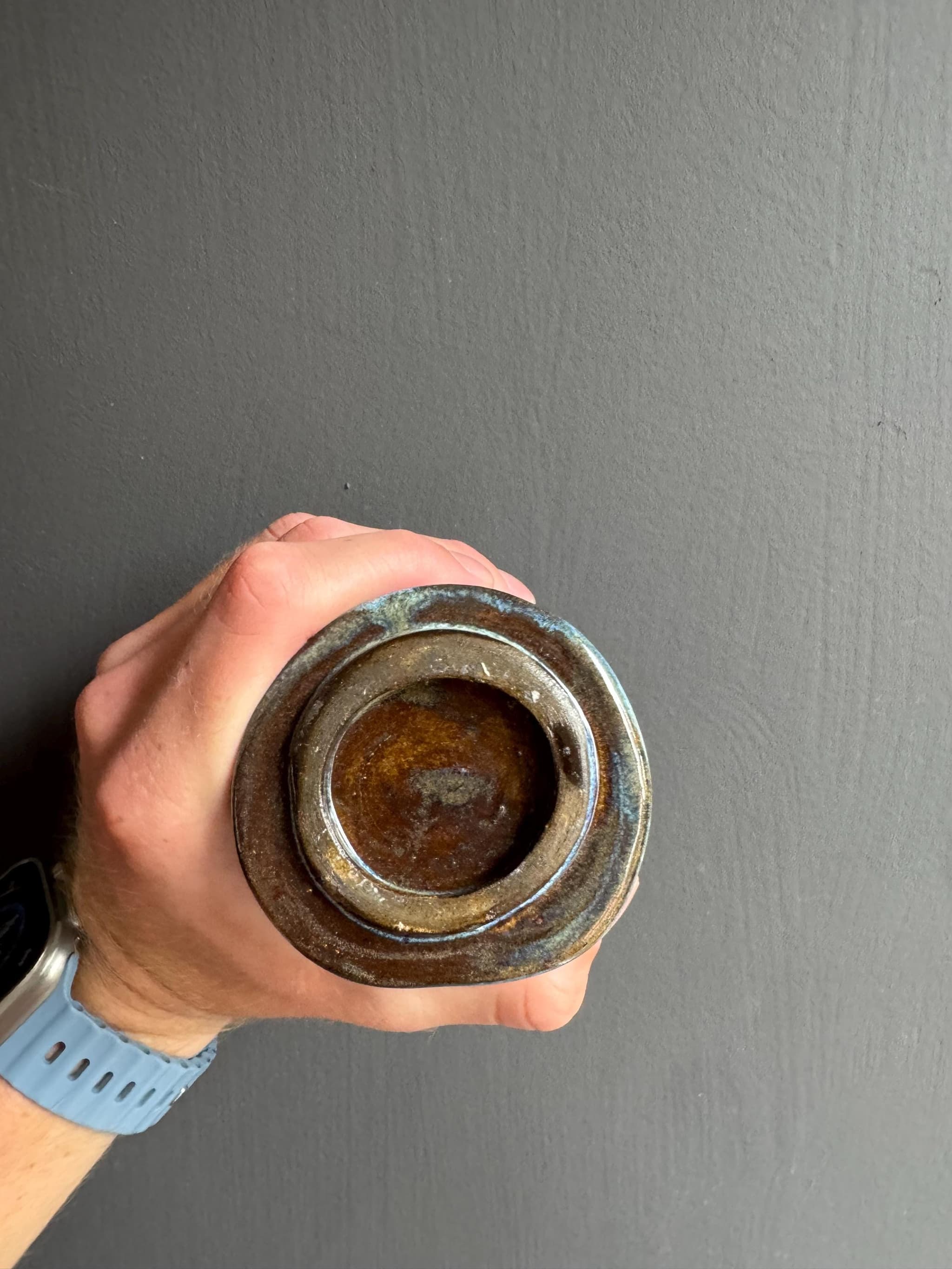 Textured Ceramic Bud Vase, Handmade Turquoise Coral Glaze Pottery, Small Coastal Vessel, Unique Gift — foto 7