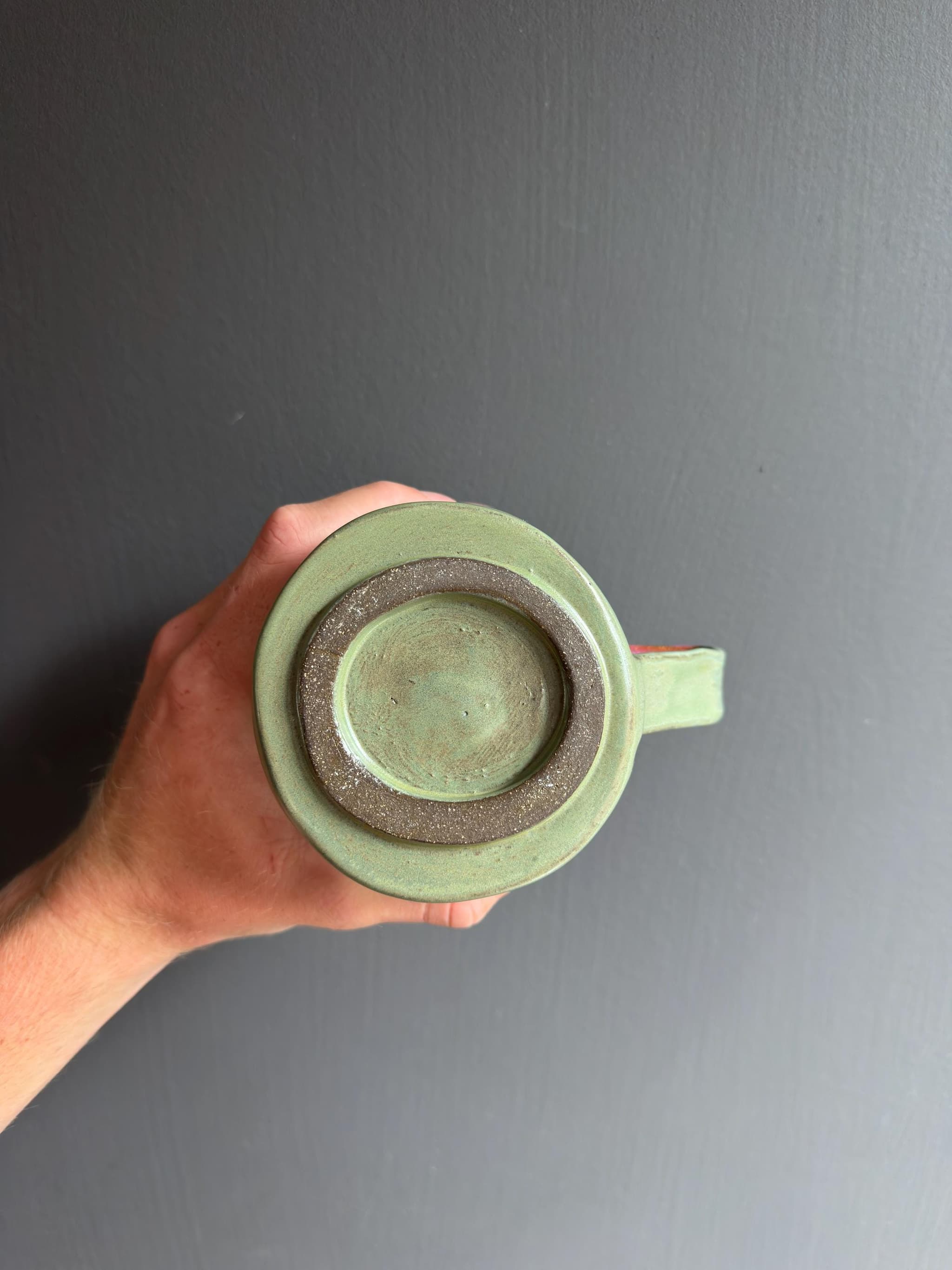 Rose Meadow Coffee Mug, Pink Cottage Ceramic Cup, Handmade Dutch Pottery — foto 5