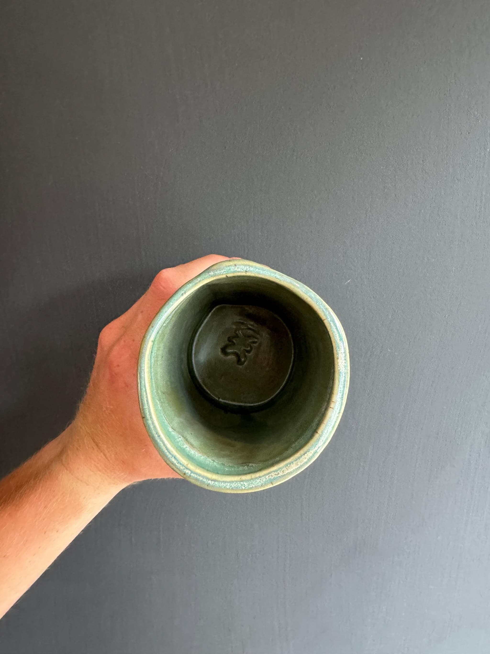 Sea Grass Matcha Cup, Coastal Ceramic Tumbler, Handmade Coffee Mug — foto 10