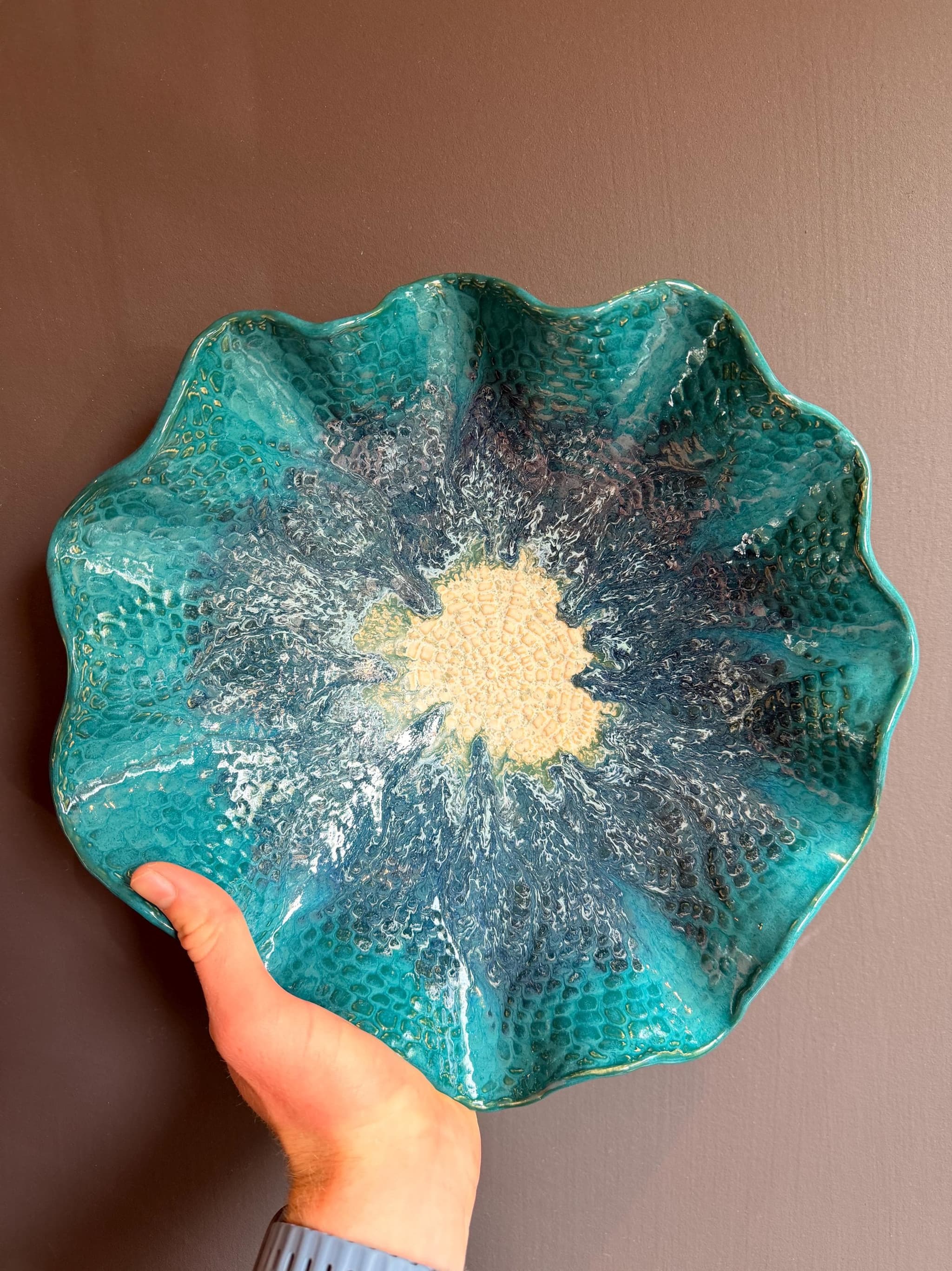 Kantschaal — Turquoise Ruffle, foto 9