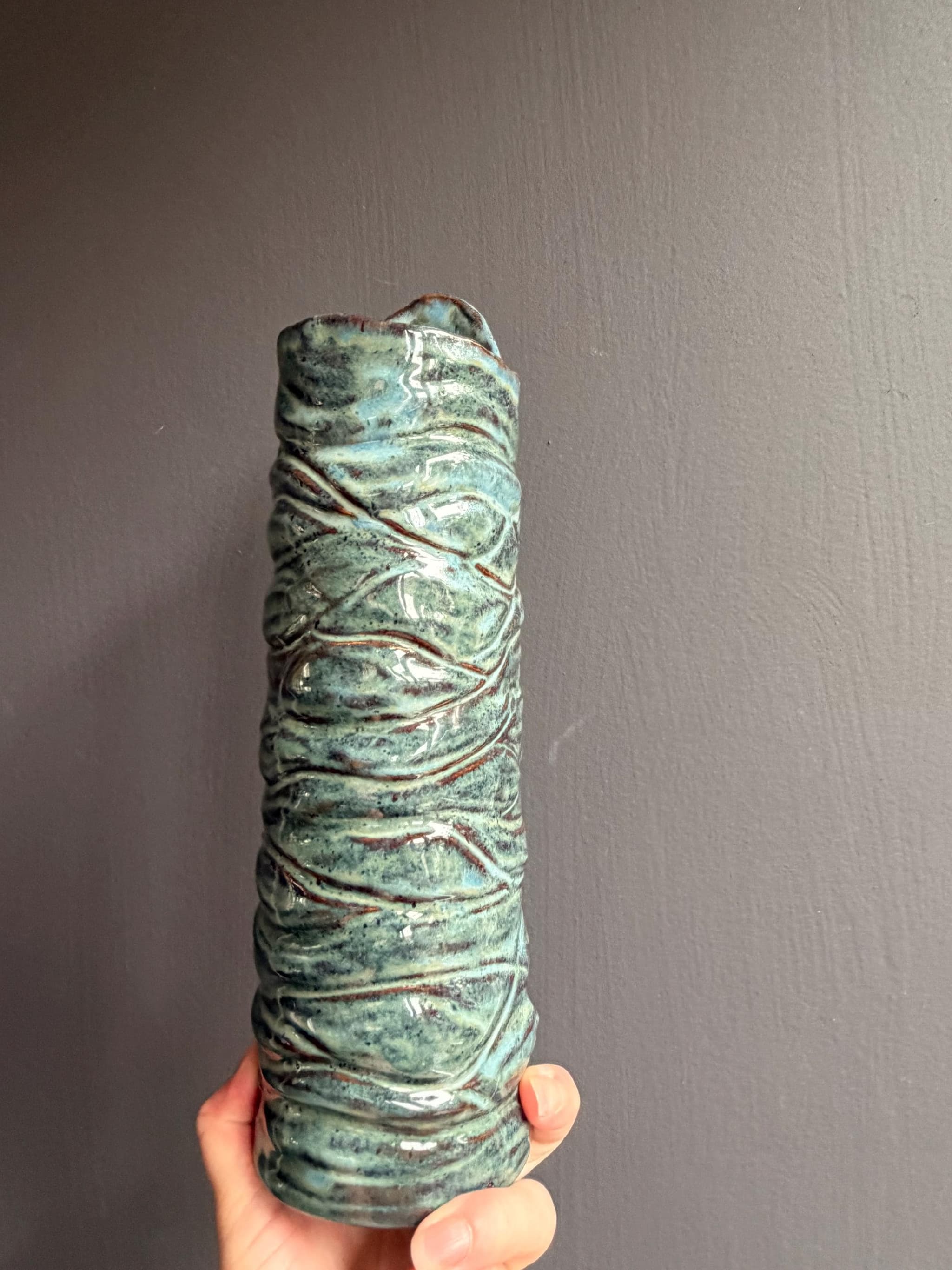 Tulpenvaas — Green Blue Lines, foto 4