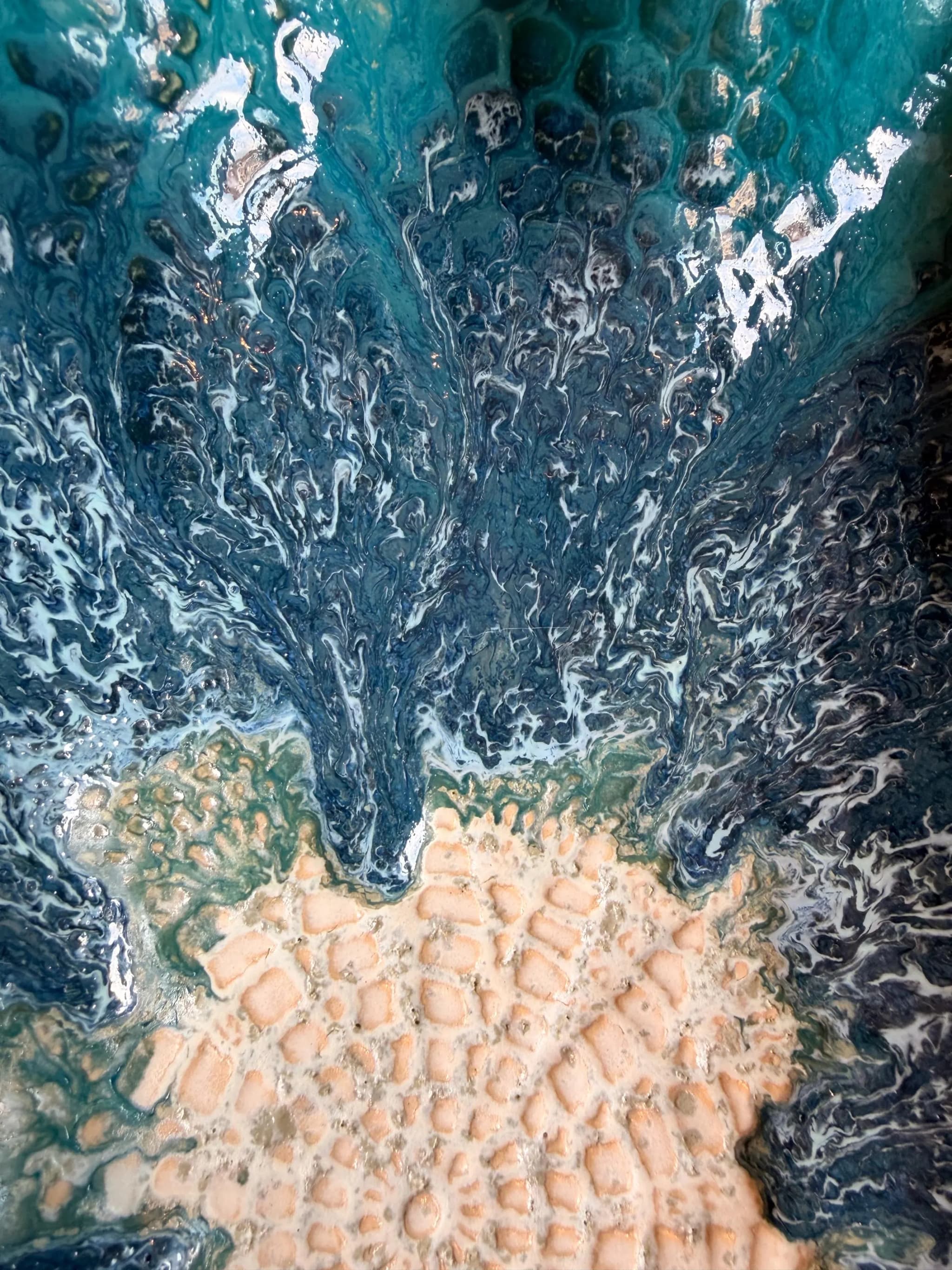 Kantschaal — Turquoise Ruffle, foto 5