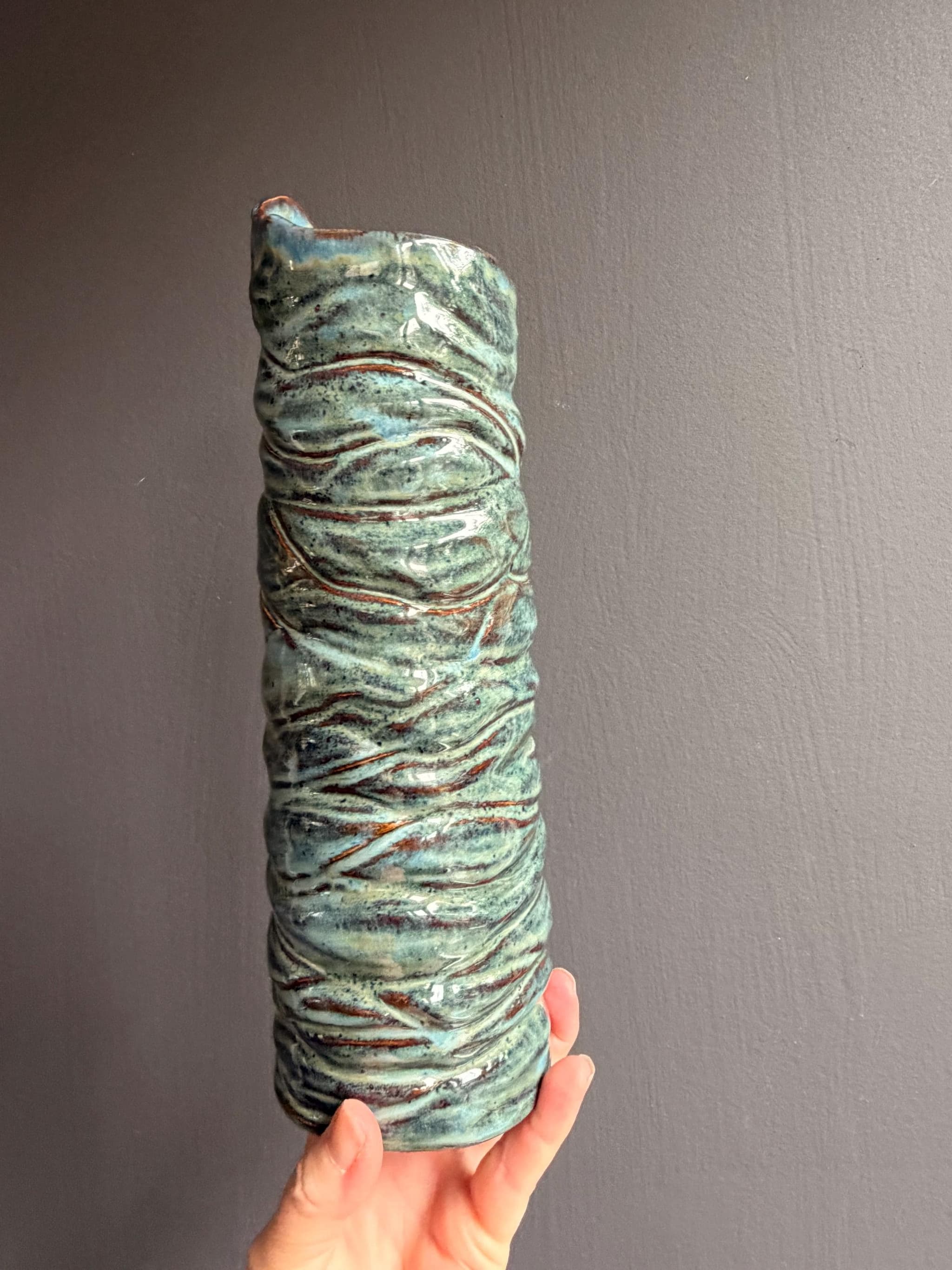 Tulpenvaas — Green Blue Lines, foto 2