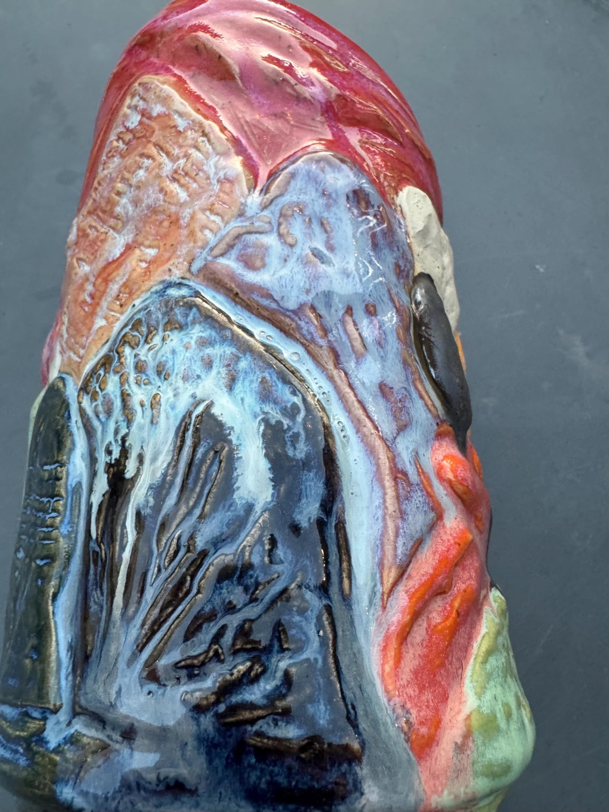Sunset Mountain Sculpted Vase, Cave Archway Landscape, Handmade Pottery — foto 5