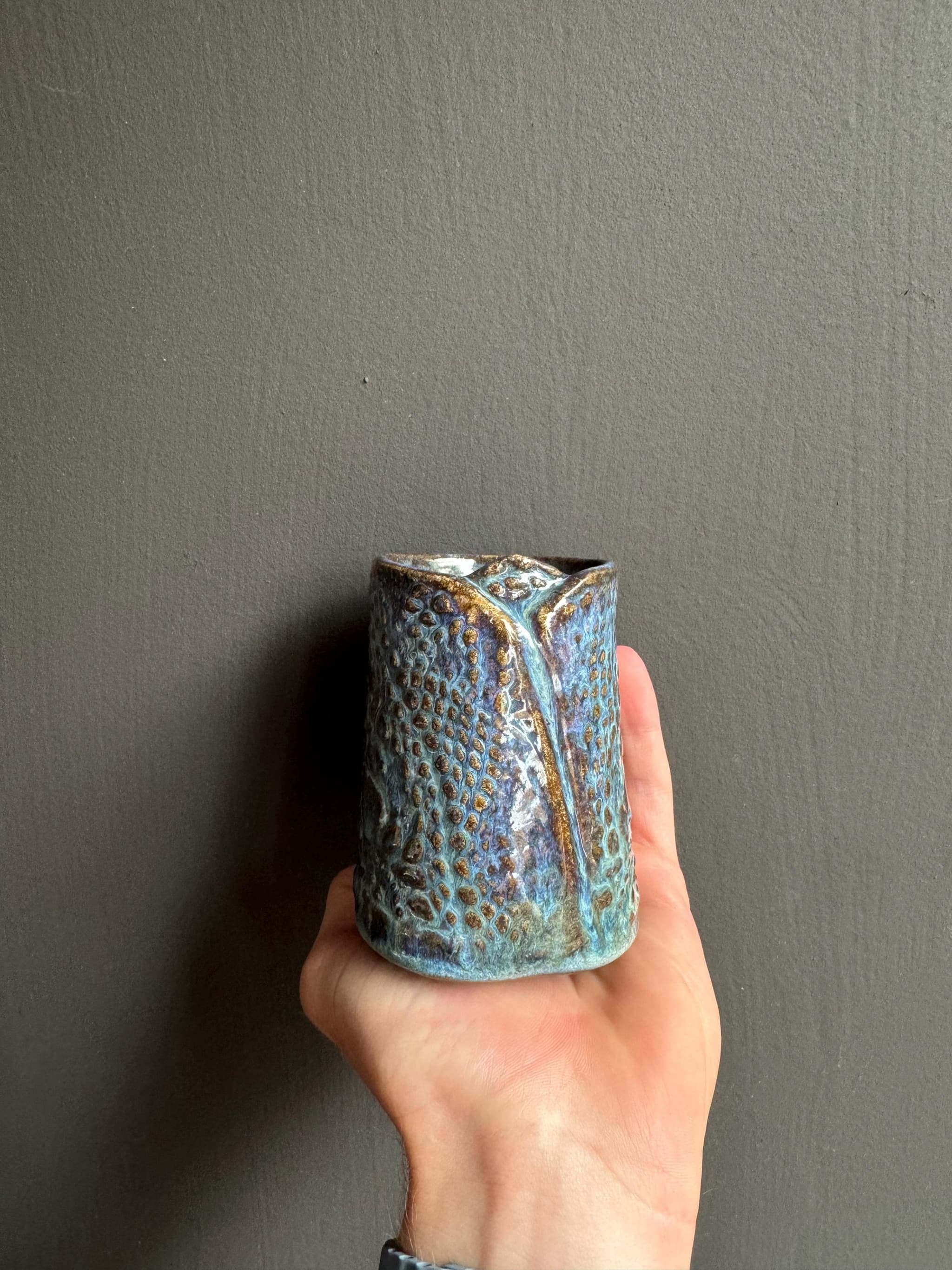 Textured Ceramic Bud Vase, Handmade Turquoise Coral Glaze Pottery, Small Coastal Vessel, Unique Gift